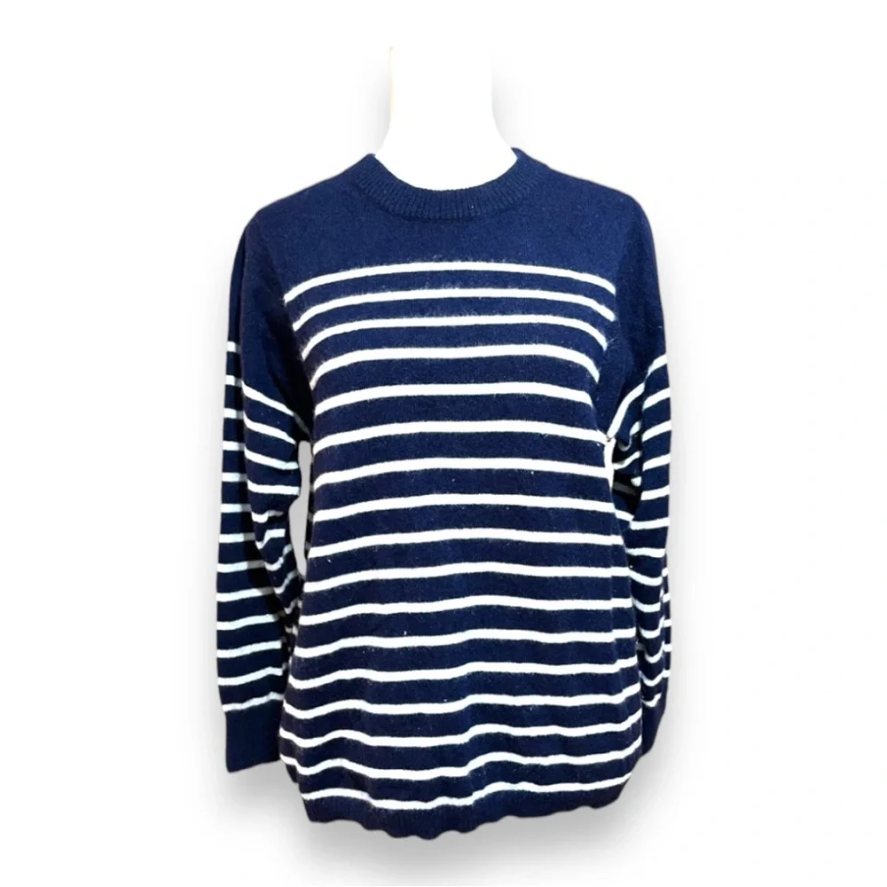 J.Crew Italian Cashmere Striped Sweater Size Small